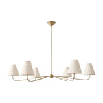 Load image into Gallery viewer, Fibura Linear Fabric Chandelier - Modern Brass Linear Chandelier