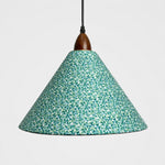 Bild in Gallery-Viewer laden, Large clover floral cone pendant light front view