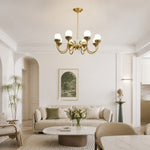 Load image into Gallery viewer, Green Jade Loop-Arm Chandelier
