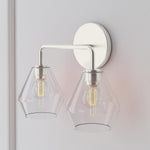 Load image into Gallery viewer, Merin Multi-Head Wall Lamp – Minimalist Metal & Glass Vanity Fixture