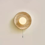 Load image into Gallery viewer, Retro Wabi Sabi Travertine Lunar Eclipse Wall Light M07