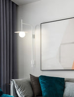Cargar imagen en el visor de la Galería, Lámpara de pared nórdica con brazo oscilante para salón M22