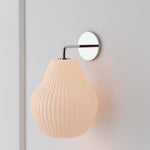 Load image into Gallery viewer, Rivrona Ribbed Glass Wall Sconce - Modern Milk Glass Vanity Light