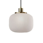 Load image into Gallery viewer, Pelviona Ribbed Glass Pendant Light – Modern Ceiling Fixture for Dining or Bedroom