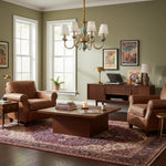 Charger l'image dans la visionneuse de galerie, Lustre Branche Série Altoris avec Abat-jours en Tissu – Lustre en Laiton et Céramique pour Salon