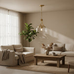 Load image into Gallery viewer, Lirra Clear Glass Dome Pendant Light - Vintage Industrial Style for Entryway U10