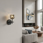 Load image into Gallery viewer, Luxury Crystal Wall Sconce - Brass Frame Modern Wall Light