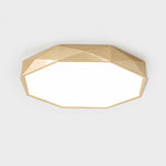 Load image into Gallery viewer, Faceted Gold Geometric LED Flush Mount Ceiling Light