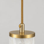 Bild in Gallery-Viewer laden, Nacrelith Capiz Shell Cylinder Brass Pendant Light - Nordic Bedroom Lighting