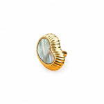 Cargar imagen en el visor de la Galería, French Vintage Cashew Shell Brass Cabinet Knobs and Pulls - image 2