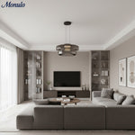 Load image into Gallery viewer, Verdoma Stacked Disc Form Glass Pendant Light Contemporary Nordic Lighting for Kitchens