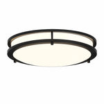 Load image into Gallery viewer, Matte black 40 cm Bauhaus eye-care LED ceiling light, three-color light