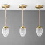 Load image into Gallery viewer, Tierlux Glass Tiered Skyscraper Shade Pendant – Art Deco Ceiling Light for Kitchen Island
