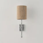 Charger l'image dans la visionneuse de galerie, Applique murale Atticus avec abat-jour en tissu - Lampe murale moderne en laiton pour chambre et couloir