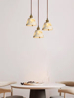 Load image into Gallery viewer, Wabi-sabi Style Water-polished Translucent Stone Retro Pendant Lamp