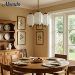 Bild in Gallery-Viewer laden, Eloise Vintage inspiriertes gewelltes Milchglas-Anhänger - modernes Akzentlicht für Küche und Schlafzimmer