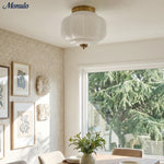 Charger l'image dans la visionneuse de galerie, Plafonnier encastré Eloise en verre laiteux – Éclairage d'accentuation moderne avec abat-jour en verre artistique