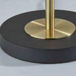 Load image into Gallery viewer, Pelviona Ribbed Glass & Antique Brass Table Lamp – Modern Accent Lighting for Living Room