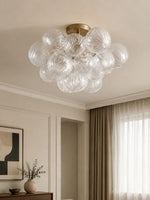 Bild in Gallery-Viewer laden, Bravira Elegant gerippte Glas-Deckenleuchte – moderne flache Leuchte für Schlafzimmer