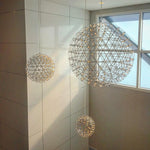 Load image into Gallery viewer, Silver Spark Ball Pendant Light
