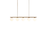 Charger l'image dans la visionneuse de galerie, Lustre Brelia en verre opale — Plafonnier contemporain pour entrée d'hôtel et restaurant