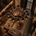 Cargar imagen en el visor de la Galería, Rustic farmhouse rope chandelier