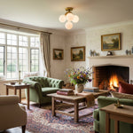 Load image into Gallery viewer, Glorica Glass Elegant Flush Mount Light Fixture - White Globe Design for Contemporary Interiors