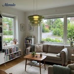 Cargar imagen en el visor de la Galería, Lámpara colgante de vidrio con forma de disco apilado Verdoma Iluminación nórdica contemporánea para cocinas