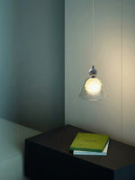 Cargar imagen en el visor de la Galería, Lámpara colgante Sunset – Pantalla de vidrio acanalado con técnica cromada - AFTERGLOW L1