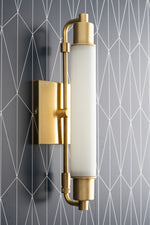Cargar imagen en el visor de la Galería, Aplique de tocador moderno Ornato Luxe - Lámpara de pared Art Déco con pantalla cilíndrica