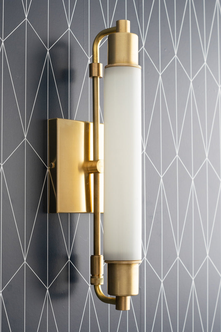 Aplique de tocador moderno Ornato Luxe - Lámpara de pared Art Déco con pantalla cilíndrica