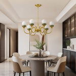 Load image into Gallery viewer, Green Jade Loop-Arm Chandelier