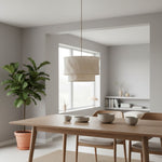 Charger l'image dans la visionneuse de galerie, Lustre multi-couches Aeroloom - Tissu moderne et minimaliste pour salles à manger et salons