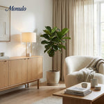 Bild in Gallery-Viewer laden, Luma Industrielle Moderne Tisch- und Stehlampe mit Weichem Stoffschirm – Zeitgenössische Beleuchtung für Zuhause und Büro