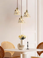 Load image into Gallery viewer, Wabi-sabi Style Water-polished Translucent Stone Retro Pendant Lamp
