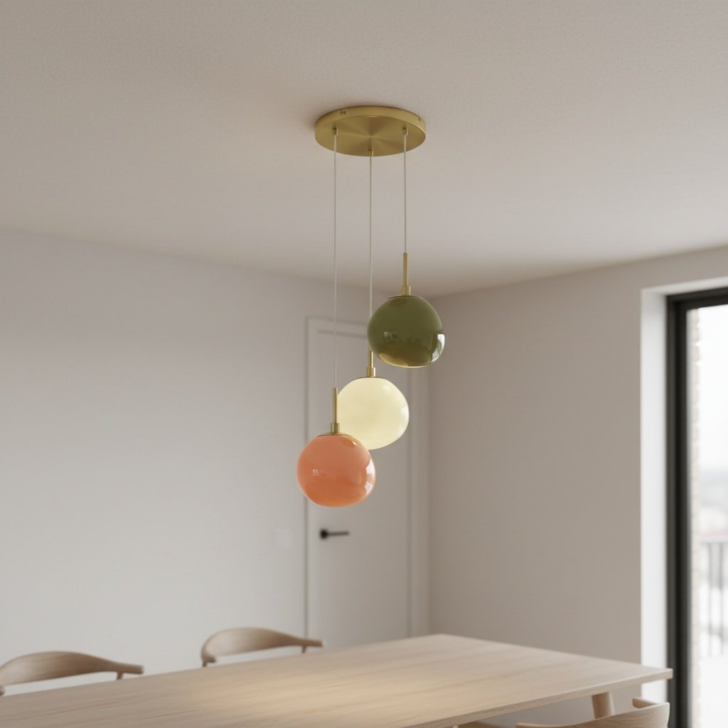 Suspension en verre opale Coloria – Design moderne et élégant pour salon, chambre et couloir