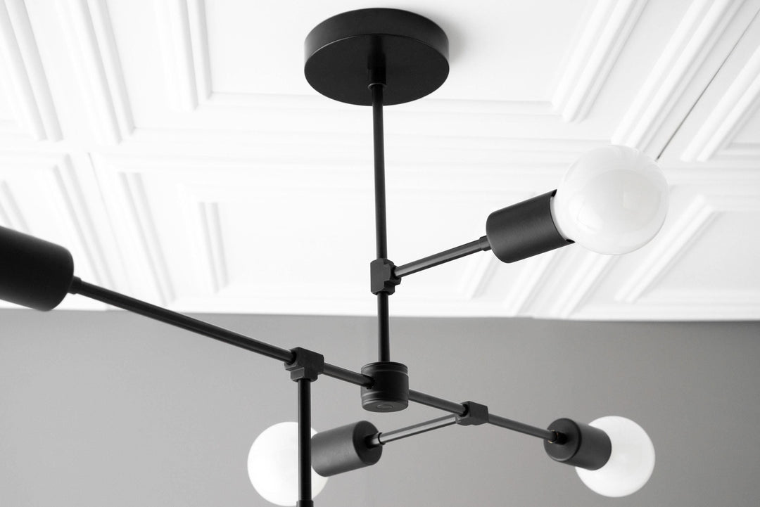 Lustre Mobilux Line 5 lumières - Plafonnier moderne pour salle à manger