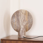 Load image into Gallery viewer, Wabi-sabi Style Eclipse Stone Travertine Table Lamp M03