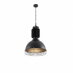 Cargar imagen en el visor de la Galería, Black finish pendant light on white background