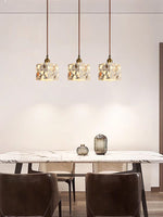 Load image into Gallery viewer, Wabi-sabi Style Water-polished Translucent Stone Retro Pendant Lamp