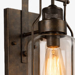 Cargar imagen en el visor de la Galería, Aplique de Pared Industrial Cilíndrico Ivoran - Diseño de Pantalla de Vidrio, Iluminación Moderna de Pared U12