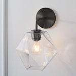 Load image into Gallery viewer, Talvior Faceted Glass Wall Sconce – Modern Style Bathroom or Hallway Accent Light