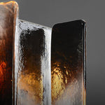 Bild in Gallery-Viewer laden, Modern Luxury Rechteck Kupfer Glas 1-Licht Wandlampe Für Wohnzimmer