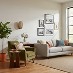 Bild in Gallery-Viewer laden, Loomis Moderne Art Deco Wandleuchte mit strukturiertem Stoffschirm für Schlafzimmer und Eingangsbereich