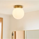 Load image into Gallery viewer, Rivolence Low-Profile Flush Mount Ceiling Lamp – Mid-Century Inspired Design