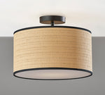 Load image into Gallery viewer, Dumora Drum Woven Ceiling Light - Rustic Boho Semi Flush Mount Light