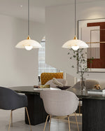 Load image into Gallery viewer, Alabaster Dome Pendant Light