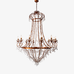 Load image into Gallery viewer, Cascading Crystal Basket Grand Chandelier