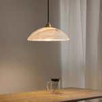 Load image into Gallery viewer, Alabaster Dome Pendant Light