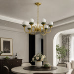 Load image into Gallery viewer, Green Jade Loop-Arm Chandelier